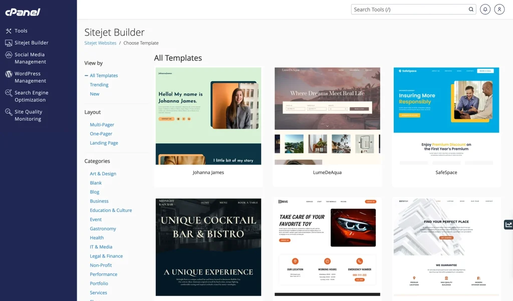 sitejet board cree su sitio web con Inteligencia Artificial